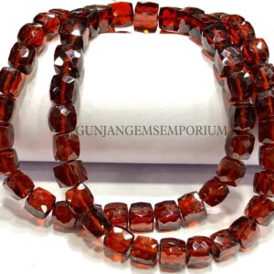 Mozambique Red Zircon Beads AAAA++ BEAUTIFUL~~Zircon Faceted Cube Beads Natural Zircon Square Beads Faceted Zircon Gemstone Beads Jewellery