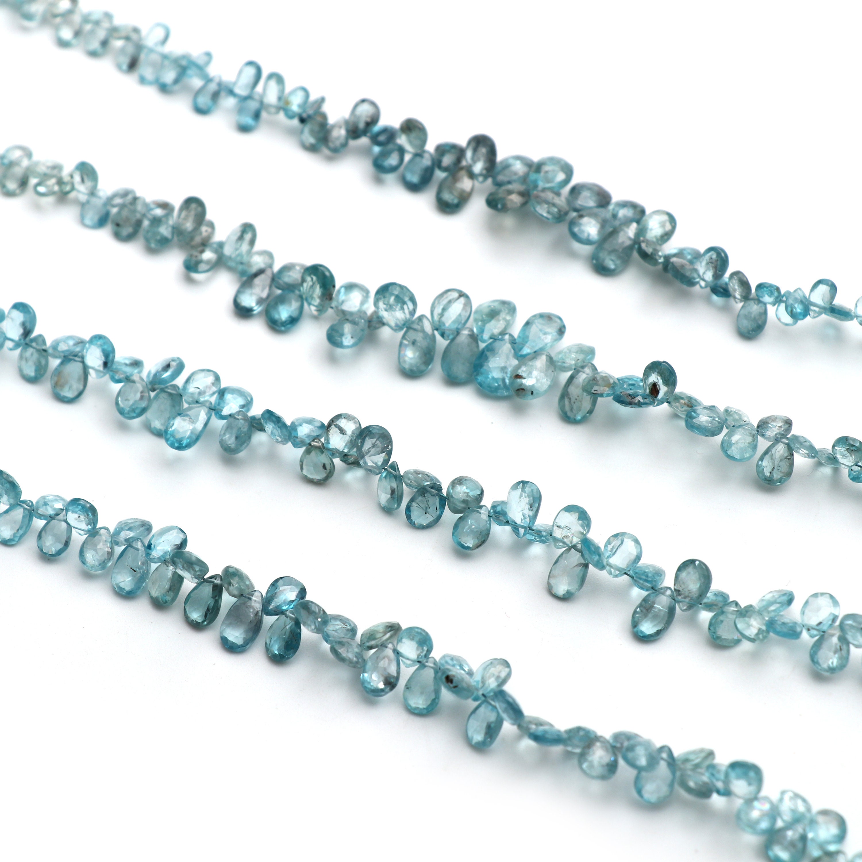 Natural Blue Zircon Faceted Pear Beads, Blue Zircon Faceted Beads, 8 Inches Full Strand, Price Per Strand Natural Blue Zircon Faceted Pear Beads, Blue Zircon Faceted Beads, 8 Inches Full Strand, Price Per Strand