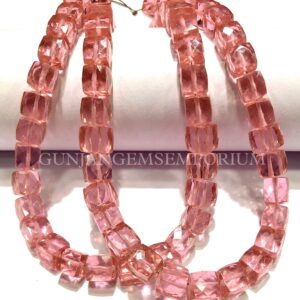 Warm Pink Zircon Beads AAAA++ BEAUTIFUL~~Zircon Faceted Cube Beads Natural Zircon Square Beads Faceted Zircon Gemstone Beads Jewelry Rarest