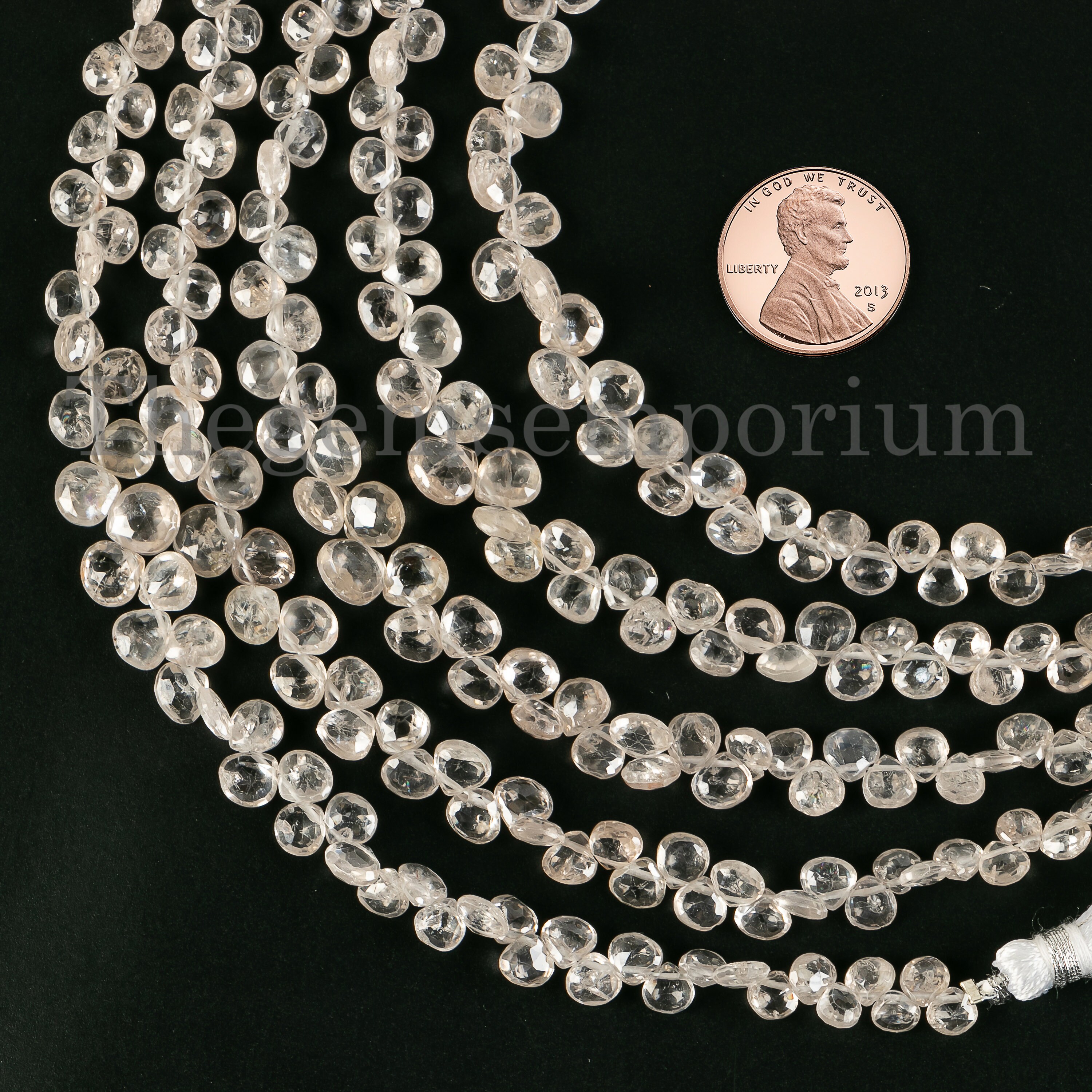 White Zircon Heart Beads, White Zircon Beads, Heart Shape Beads, Faceted Zircon Beads, Gemstone Beads, Zircon Heart Briolette