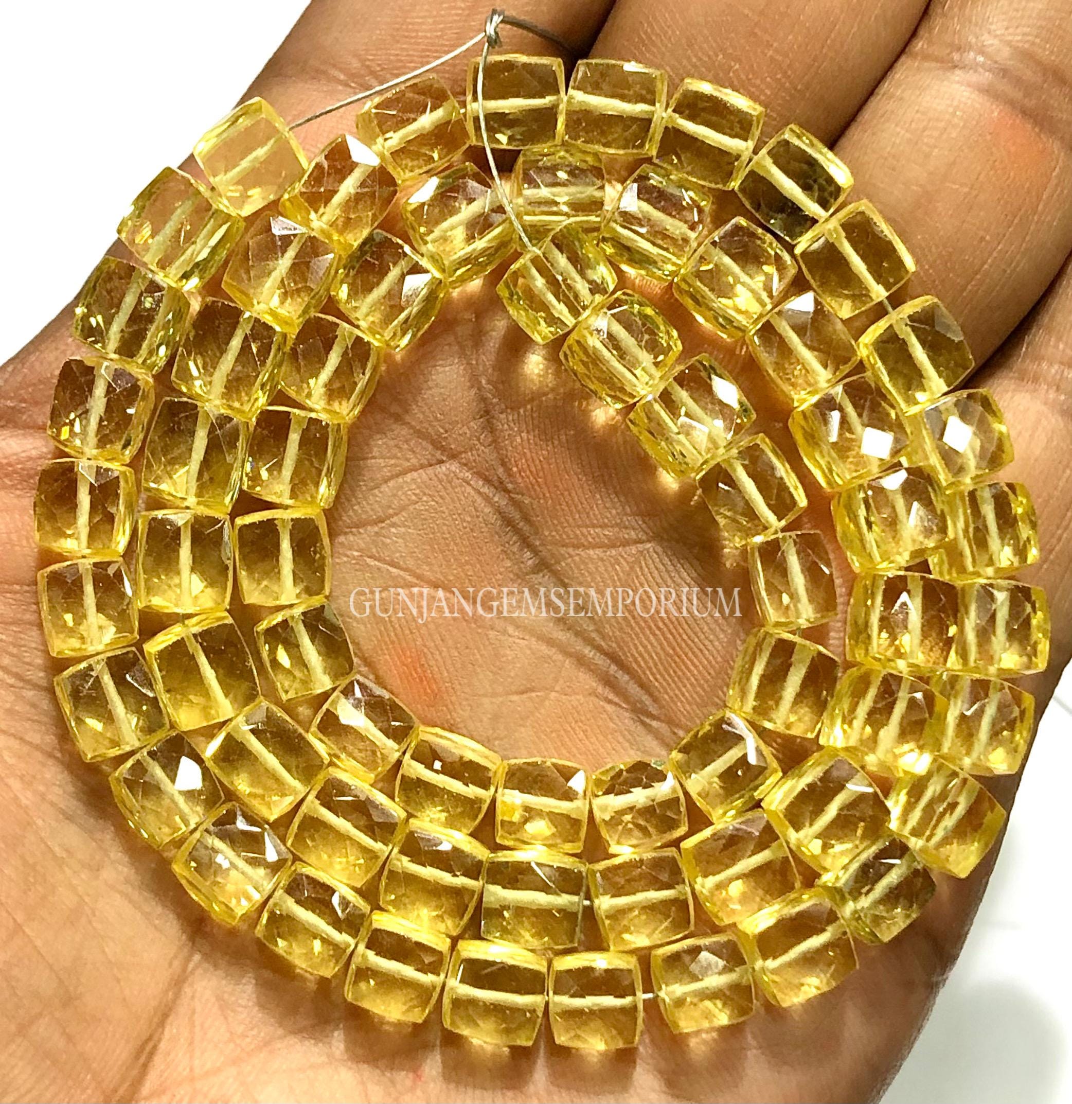 Yellow Zircon Beads Aaaa++ Beautiful~~zircon Faceted Cube Beads Natural Zircon Square Beads Faceted Zircon Gemstone Beads Jewelry Beads