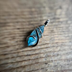 Faceted Blue Zircon In 14k Gold Pendant