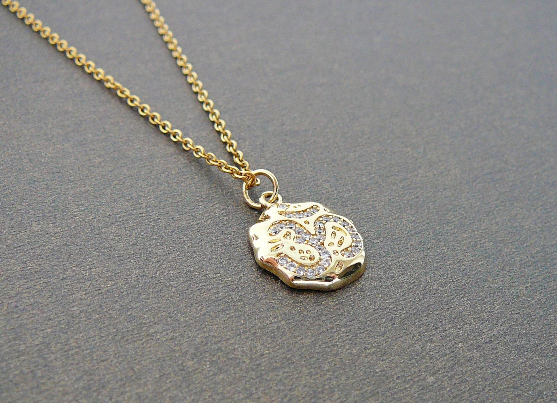Om Necklace For Women, Gold Disc Pendant, Omh Coin Zircon Necklaces, Yoga Gift For Women Meditation Jewelry Layered Cz Necklace Zen Necklace