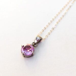 Pink Zircon Pendant, Sparkly Faceted Pink Zircon Pendant, Fancy Pendant, Bling, Shiny, Pink Stone Pendant, Sterling Jewelry, Gift For Her