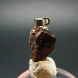 Rare Zircon Crystal Silver Pendant From Tanzania - 0.7" - 1.99 Grams