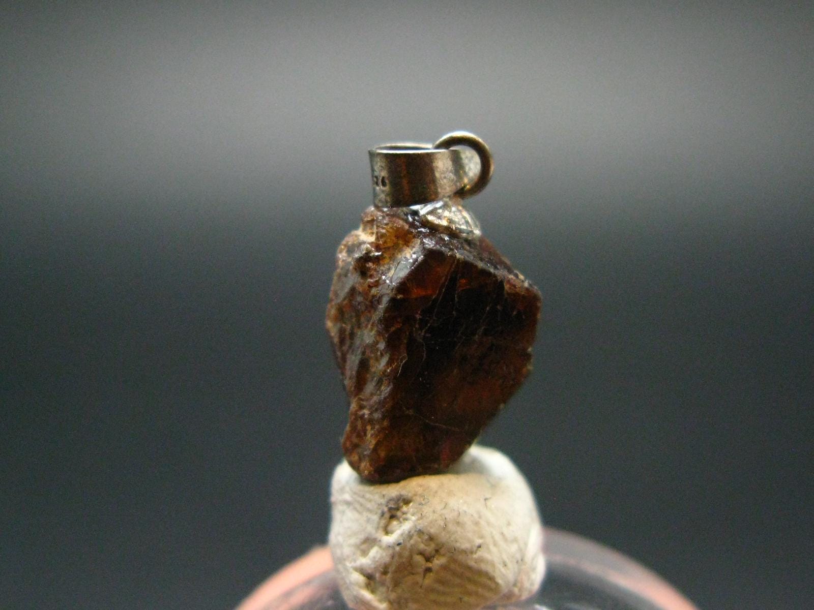 Rare Zircon Crystal Silver Pendant From Tanzania - 0.7" - 1.99 Grams Rare Zircon Crystal Silver Pendant From Tanzania - 0.7" - 1.99 Grams
