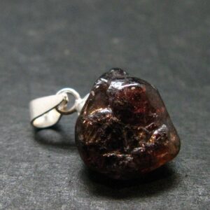 Rare Zircon Crystal Silver Pendant From Tanzania - 0.7" - 1.88 Grams