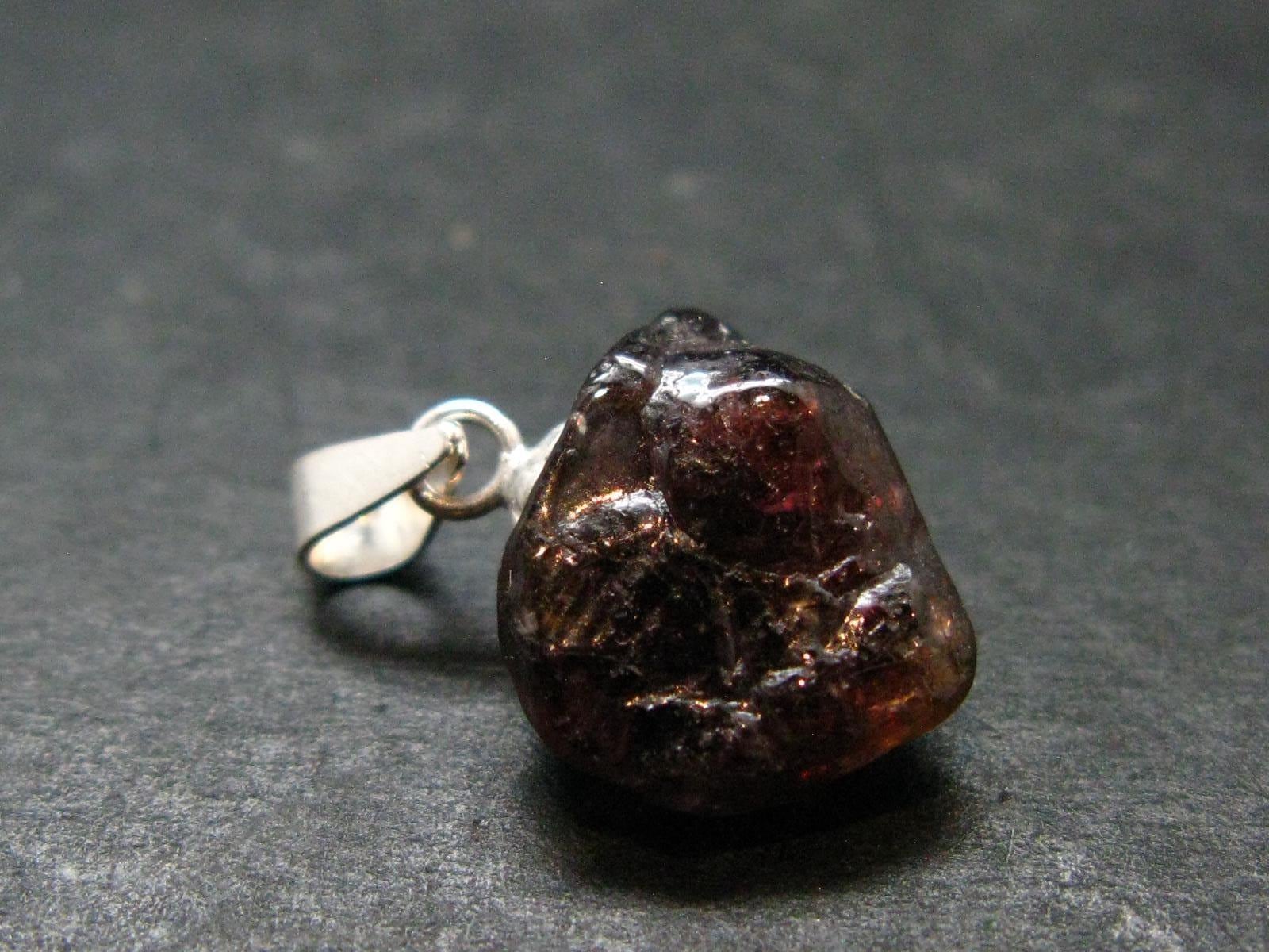 Rare Zircon Crystal Silver Pendant From Tanzania - 0.7" - 1.88 Grams Rare Zircon Crystal Silver Pendant From Tanzania - 0.7" - 1.88 Grams