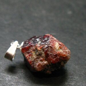 Rare Zircon Crystal Silver Pendant From Tanzania - 0.9" - 3.49 Grams