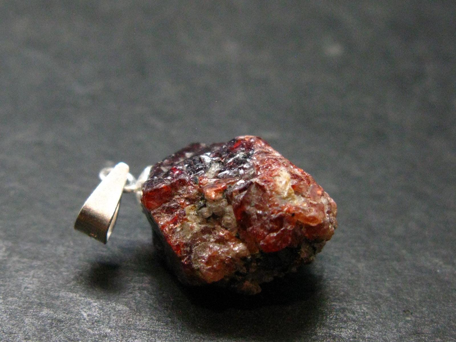 Rare Zircon Crystal Silver Pendant From Tanzania - 0.9" - 3.49 Grams Rare Zircon Crystal Silver Pendant From Tanzania - 0.9" - 3.49 Grams