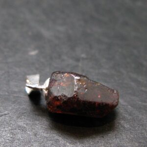 Rare Zircon Crystal Silver Pendant From Tanzania - 0.8" - 1.88 Grams