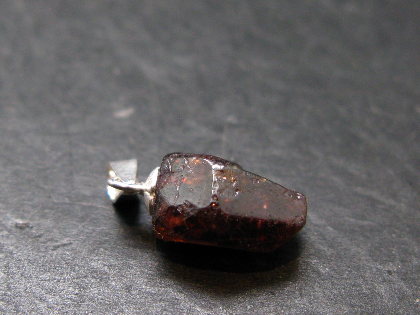 Rare Zircon Crystal Silver Pendant From Tanzania - 0.8" - 1.88 Grams Rare Zircon Crystal Silver Pendant From Tanzania - 0.8" - 1.88 Grams