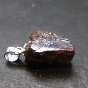 Rare Zircon Crystal Silver Pendant From Tanzania - 0.7" - 2.6 Grams