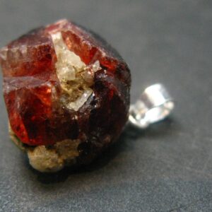 Rare Zircon Crystal Silver Pendant From Pakistan - 0.8" - 4.36 Grams