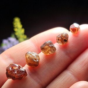 Champagne Zircon Crystal From Nigeria, Alluvial River-polished Golden Zircon Specimen