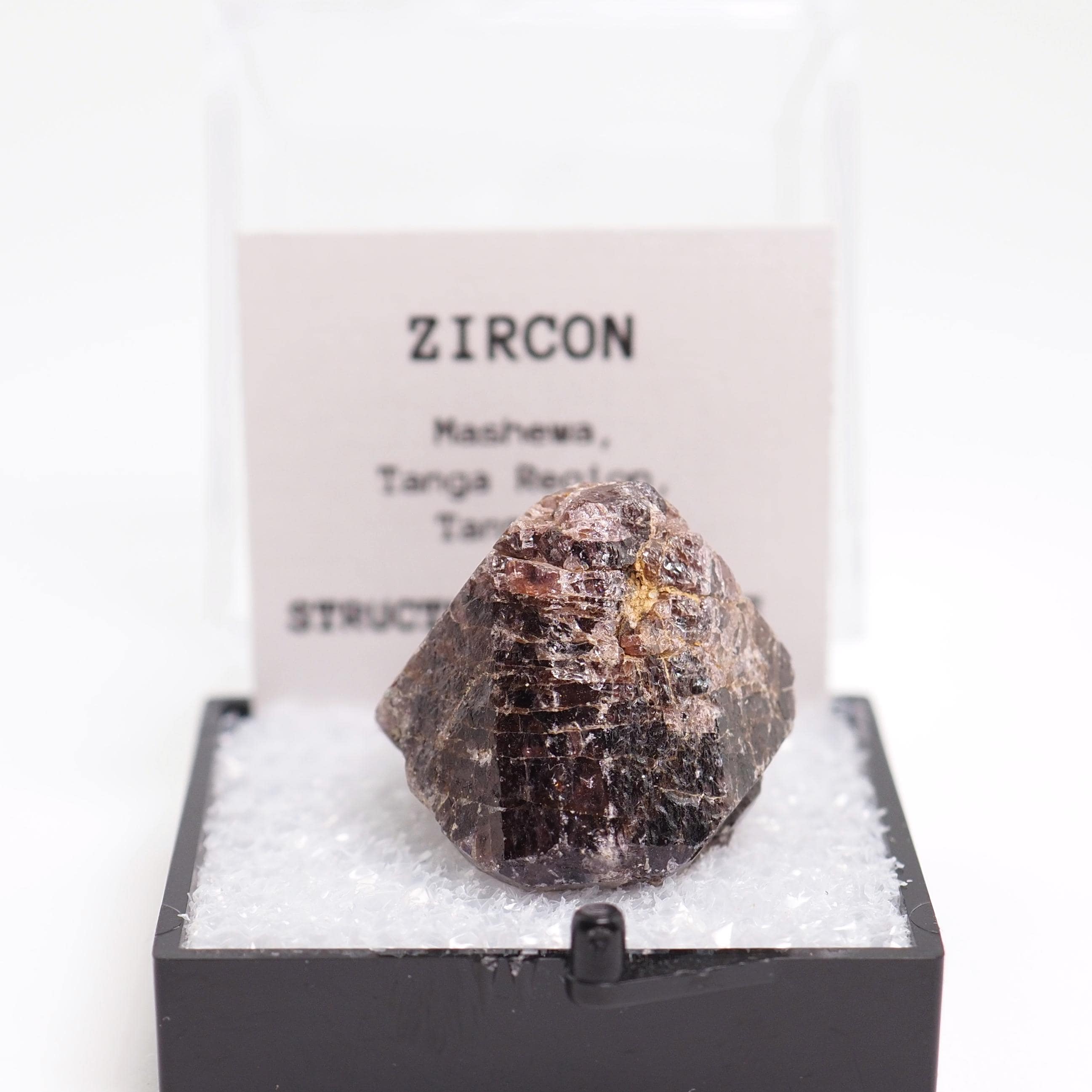 Zircon Crystal Tanzania - Thumbnail Box Mineral Specimen