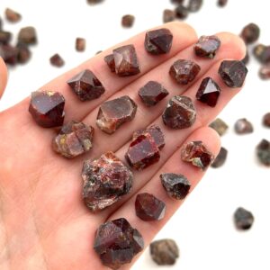 Red Zircon Crystal | Natural Raw Mineral Specimen, December Birthstone