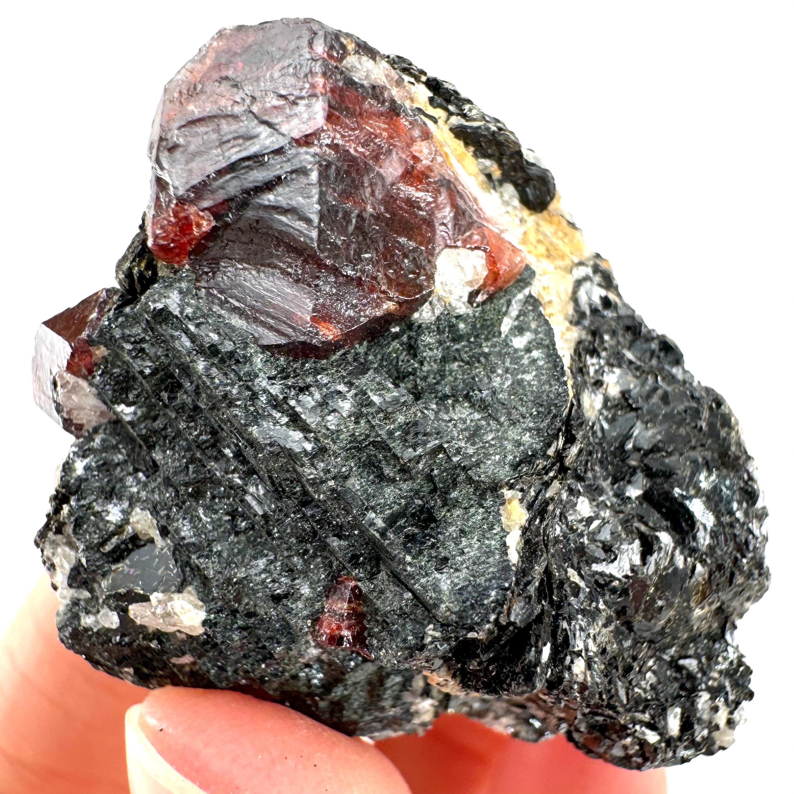 Red Zircon Crystal On Matrix | Mineral Specimen