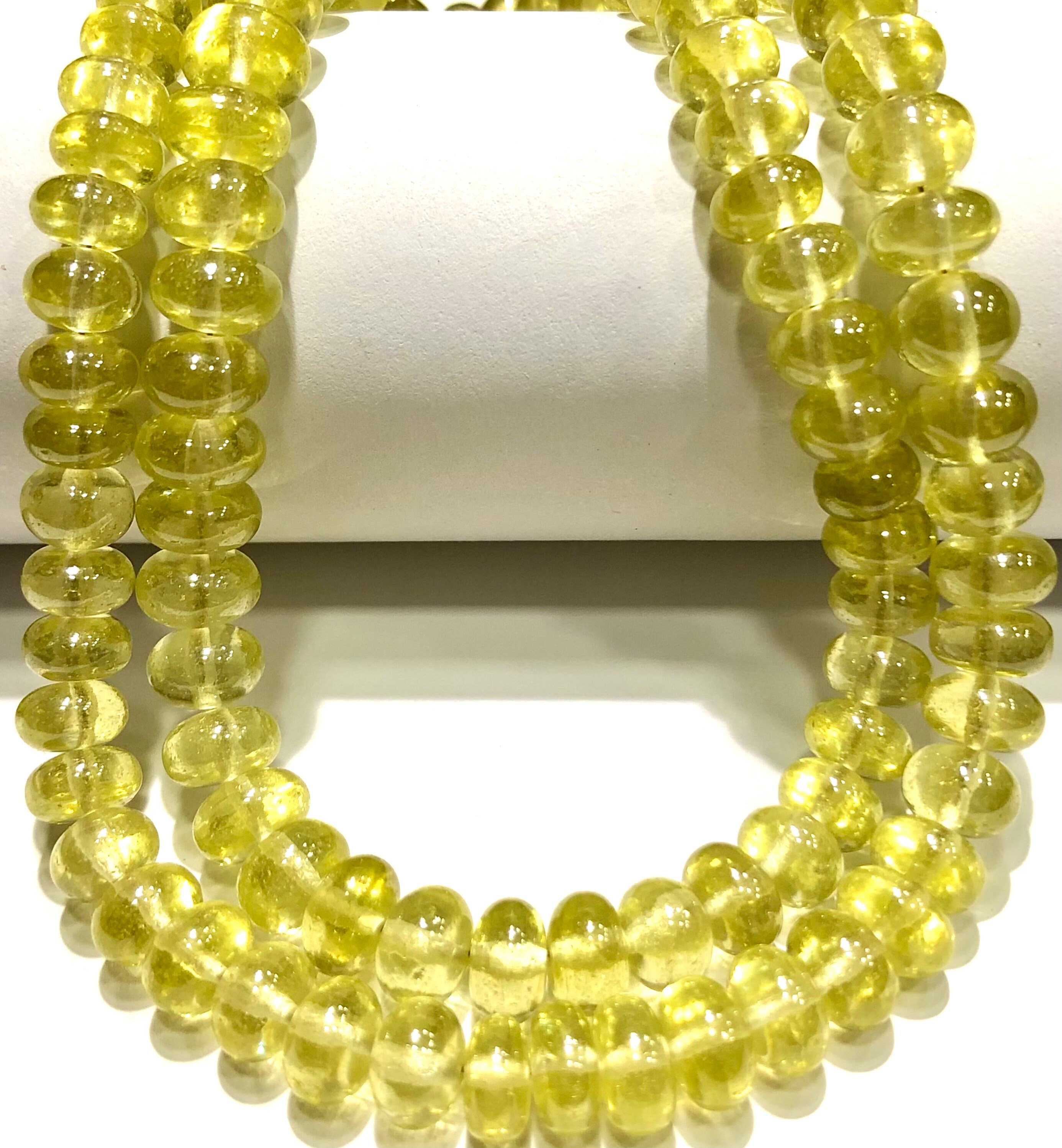 Aaa+ Gorgeous~~yellow Green Zircon Smooth Rondelle Shape Bead Natural Light Green Zircon Rondelle Beads Yellow Zircon Gemstone Beads Smooth