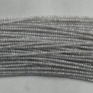 Bead White Zircon 2mm Rondelle Facetted 12" Each Bead White Zircon 2mm Rondelle Facetted 12" Each