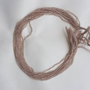 Brown Zircon Facetted Rondelle 2mm Beads 13" Each Brown Zircon Facetted Rondelle 2mm Beads 13" Each