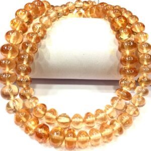 Extremely Rare~Champagne Zircon Smooth Rondelle Beads Champagne Color Beads Smooth Polished Rondelle Beads Graduation Rondelle Beads.