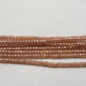 BEAD natural brown Zircon 3mm round fact 12.50" each. BEAD natural brown Zircon 3mm round fact 12.50" each.