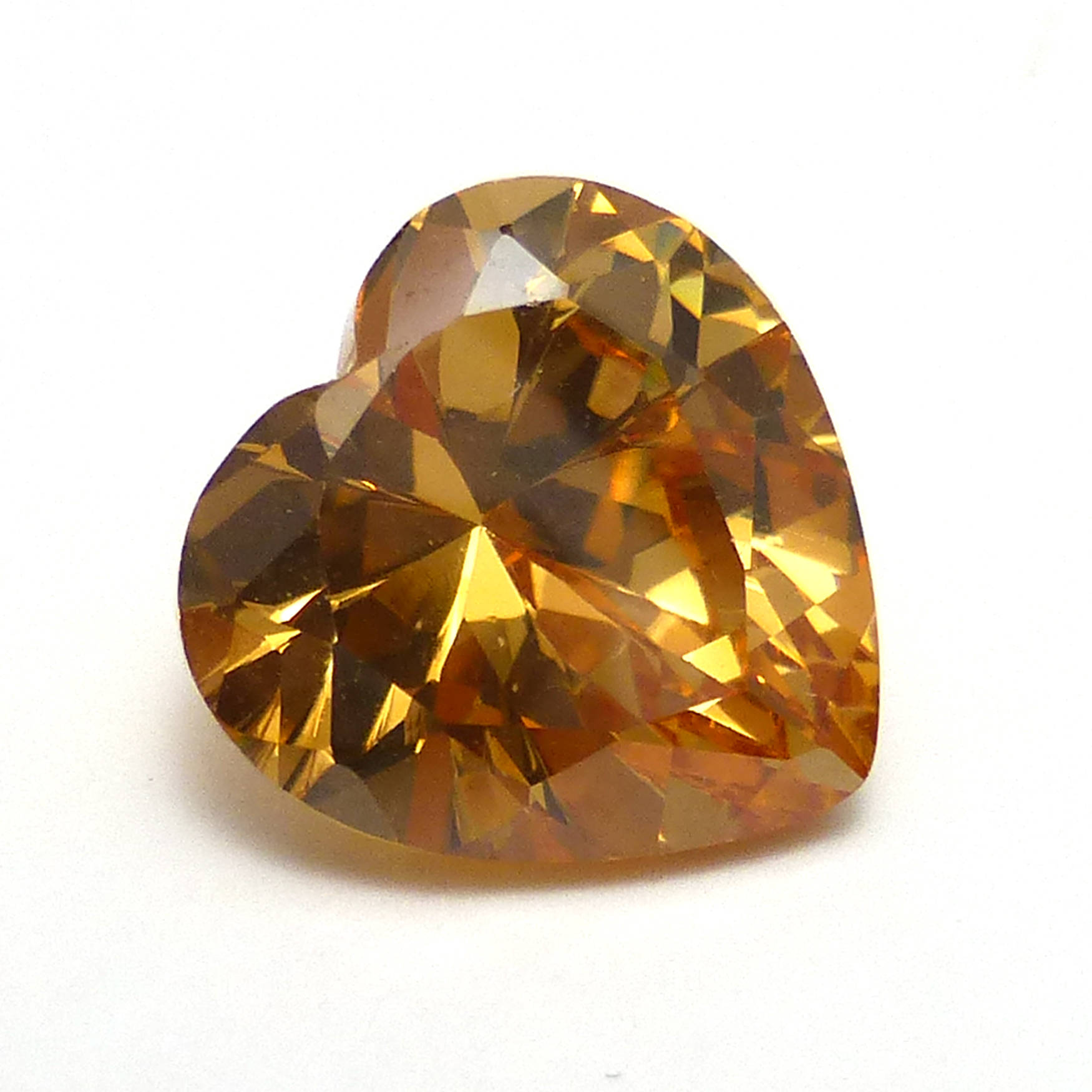 Natural Zircon Loose Gemstone Peach Champagne Fancy Cut Heart Quality No Inclusions Ring Stone Handmade Hand Cut Lapidary One Off Unique