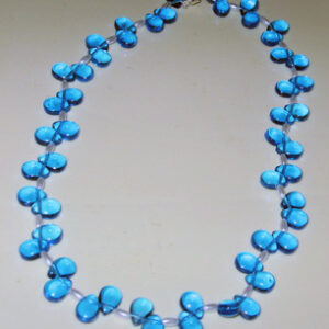 Blue Tear Drop Necklace