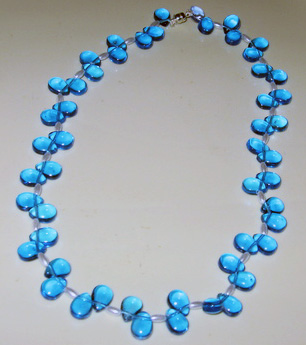 Blue Tear Drop Necklace