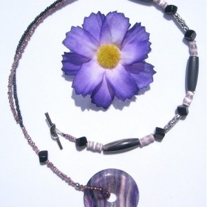 Purple Donut Lariat Necklace Jewelry Idea