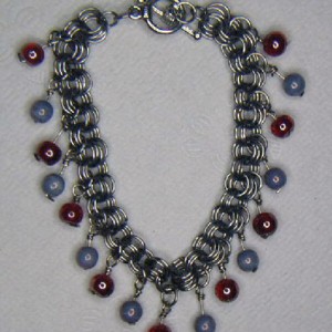 Beaded Chain Maille Bracelet Jewelry Idea