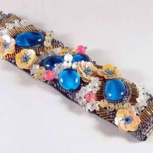 Embroidered Floral Bracelet Jewelry Idea