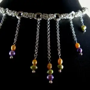 Byzantine Rose Choker With Fresh Water Pearls Jewelry Idea