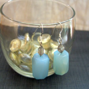 Blue Agate Earrings Jewelry Idea