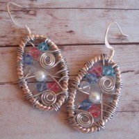 Oval Wire Wrapped Crystal Earrings Project