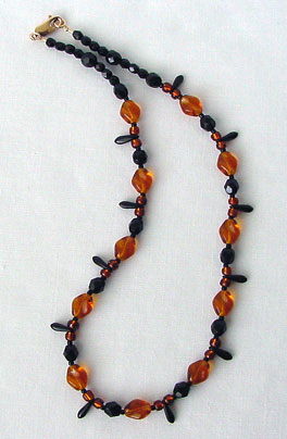 Jet and Topaz Necklace Project