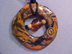 Polymer Clay Pendant Jewelry Idea