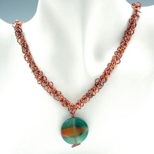 Shaggy Agate Chain Mail Necklace Jewelry Idea