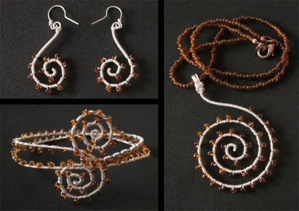 Snails Wire Wrapped Jewelry Set Project