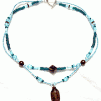 Turquoise and Aqua Necklace Project