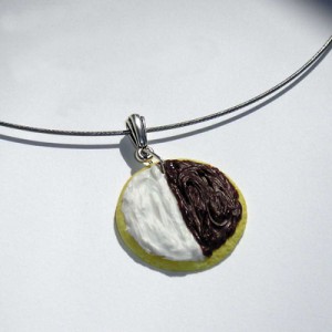 New York Black & White Cookie Necklace Jewelry Idea