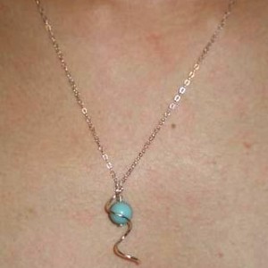 Amazonite And Spiral Necklace Jewelry Idea