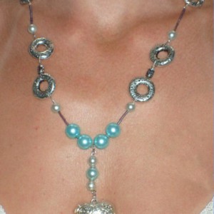 Aqua Circles Necklace Jewelry Idea