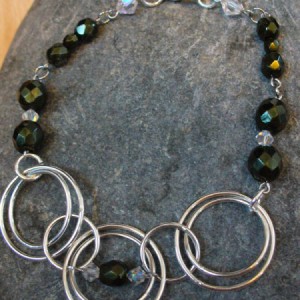Green Pearl And Hoop Necklace Jewelry Idea