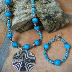 Spiral Tourquiose Necklace Set Jewelry Idea