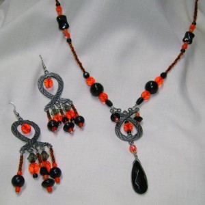 Ethnic Fire Necklace and Earrings Project