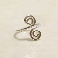 Sterling Swirly Toe Ring Project