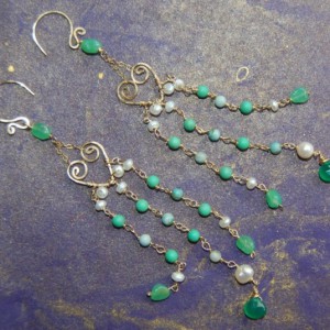Green Goddess Earring Jewelry Idea
