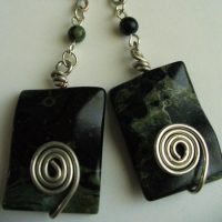 Peacock Stone Swirl Earrings Project